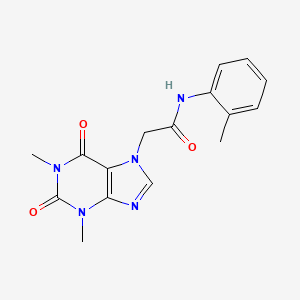 molecular formula C16H17N5O3 B5778848 2-(1,3-二甲基-2,6-二氧代-1,2,3,6-四氢-7H-嘌呤-7-基)-N-(2-甲苯基)乙酰胺 
