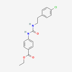 molecular formula C18H19ClN2O3 B5778864 ethyl 4-[({[2-(4-chlorophenyl)ethyl]amino}carbonyl)amino]benzoate 