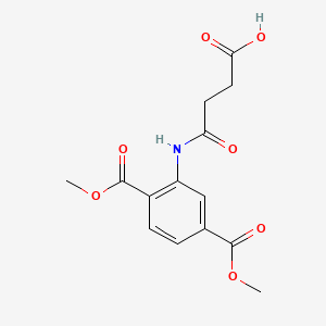 molecular formula C14H15NO7 B5778875 4-{[2,5-bis(methoxycarbonyl)phenyl]amino}-4-oxobutanoic acid 