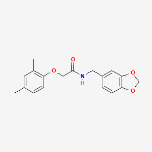 molecular formula C18H19NO4 B5778882 N-(1,3-benzodioxol-5-ylmethyl)-2-(2,4-dimethylphenoxy)acetamide 