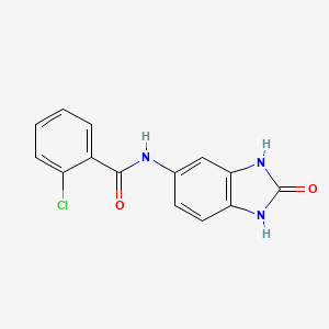 molecular formula C14H10ClN3O2 B5778895 2-chloro-N-(2-oxo-2,3-dihydro-1H-benzimidazol-5-yl)benzamide 