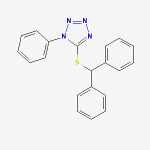 molecular formula C20H16N4S B5778907 5-[(diphenylmethyl)thio]-1-phenyl-1H-tetrazole 