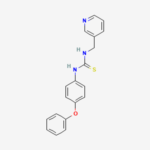 molecular formula C19H17N3OS B5778936 N-(4-phenoxyphenyl)-N'-(3-pyridinylmethyl)thiourea 