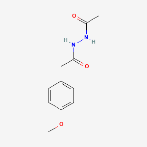 molecular formula C11H14N2O3 B5778958 N'-acetyl-2-(4-methoxyphenyl)acetohydrazide 