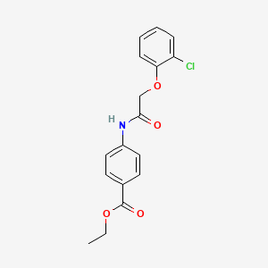 molecular formula C17H16ClNO4 B5778973 ethyl 4-{[(2-chlorophenoxy)acetyl]amino}benzoate 