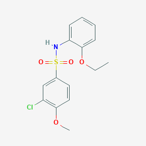 molecular formula C15H16ClNO4S B5778985 3-chloro-N-(2-ethoxyphenyl)-4-methoxybenzenesulfonamide 