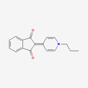 molecular formula C17H15NO2 B5779006 2-(1-propyl-4(1H)-pyridinylidene)-1H-indene-1,3(2H)-dione 