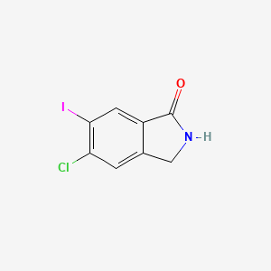 molecular formula C8H5ClINO B577901 5-Chloro-6-iodoisoindolin-1-one CAS No. 1262416-25-0