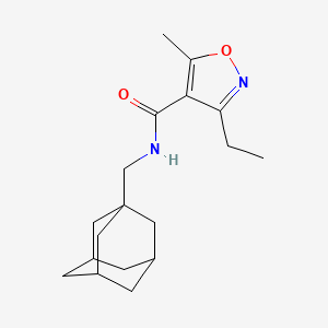 molecular formula C18H26N2O2 B5779010 N-(1-adamantylmethyl)-3-ethyl-5-methyl-4-isoxazolecarboxamide 