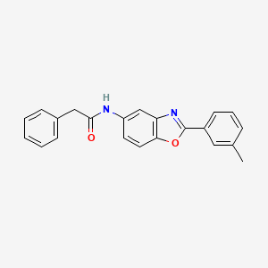 N-[2-(3-methylphenyl)-1,3-benzoxazol-5-yl]-2-phenylacetamide