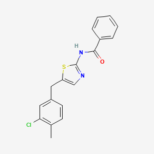molecular formula C18H15ClN2OS B5779021 N-[5-(3-chloro-4-methylbenzyl)-1,3-thiazol-2-yl]benzamide 