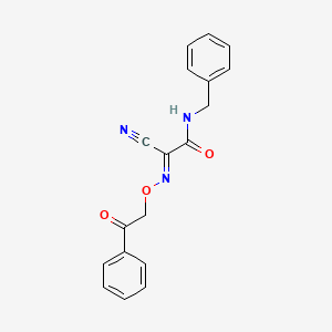 molecular formula C18H15N3O3 B5779023 N-benzyl-2-cyano-2-[(2-oxo-2-phenylethoxy)imino]acetamide 