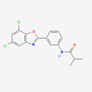 molecular formula C17H14Cl2N2O2 B5779029 N-[3-(5,7-dichloro-1,3-benzoxazol-2-yl)phenyl]-2-methylpropanamide 