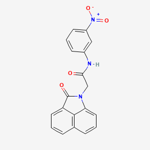 molecular formula C19H13N3O4 B5779061 N-(3-nitrophenyl)-2-(2-oxobenzo[cd]indol-1(2H)-yl)acetamide 