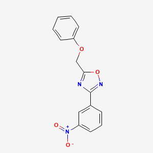 molecular formula C15H11N3O4 B5779090 3-(3-nitrophenyl)-5-(phenoxymethyl)-1,2,4-oxadiazole 