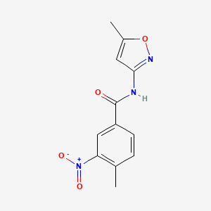 molecular formula C12H11N3O4 B5779104 4-methyl-N-(5-methyl-3-isoxazolyl)-3-nitrobenzamide 