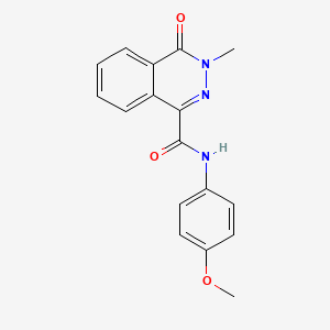 molecular formula C17H15N3O3 B5779110 N-(4-methoxyphenyl)-3-methyl-4-oxo-3,4-dihydro-1-phthalazinecarboxamide 