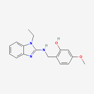 molecular formula C17H19N3O2 B5779120 2-{[(1-ethyl-1H-benzimidazol-2-yl)amino]methyl}-5-methoxyphenol 