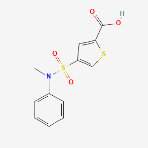 molecular formula C12H11NO4S2 B5779125 4-{[methyl(phenyl)amino]sulfonyl}-2-thiophenecarboxylic acid 