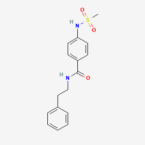 molecular formula C16H18N2O3S B5779128 4-[(methylsulfonyl)amino]-N-(2-phenylethyl)benzamide CAS No. 714260-39-6