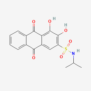 molecular formula C17H15NO6S B577913 3,4-Dihydroxy-N-isopropyl-9,10-dioxo-9,10-dihydroanthracene-2-sulfonamide CAS No. 1313738-85-0