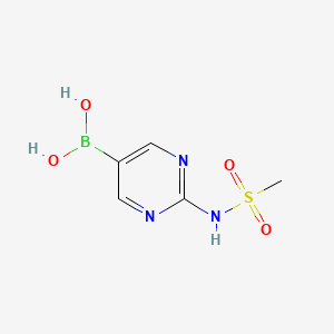 molecular formula C5H8BN3O4S B577914 2-(Methylsulfonamido)pyrimidine-5-boronic acid CAS No. 1256345-71-7