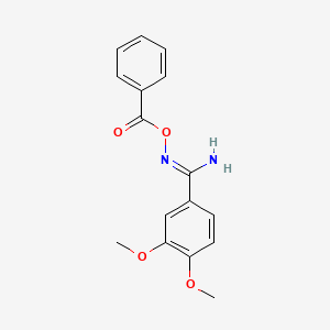 molecular formula C16H16N2O4 B5779147 N'-(benzoyloxy)-3,4-dimethoxybenzenecarboximidamide 