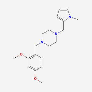 molecular formula C19H27N3O2 B5779161 1-(2,4-dimethoxybenzyl)-4-[(1-methyl-1H-pyrrol-2-yl)methyl]piperazine 