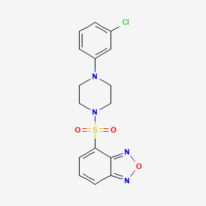 molecular formula C16H15ClN4O3S B5779165 4-{[4-(3-chlorophenyl)-1-piperazinyl]sulfonyl}-2,1,3-benzoxadiazole 