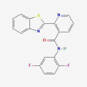 molecular formula C19H11F2N3OS B5779175 2-(1,3-benzothiazol-2-yl)-N-(2,5-difluorophenyl)nicotinamide 