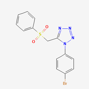 molecular formula C14H11BrN4O2S B5779183 1-(4-bromophenyl)-5-[(phenylsulfonyl)methyl]-1H-tetrazole 