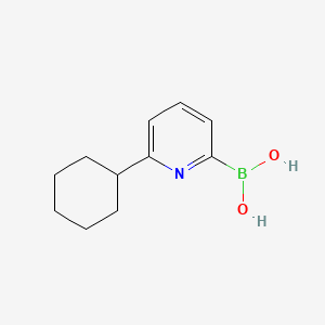 molecular formula C11H16BNO2 B577919 (6-Cyclohexylpyridin-2-yl)boronic acid CAS No. 1309981-39-2