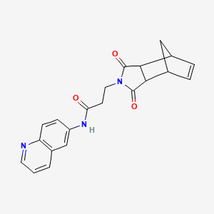 molecular formula C21H19N3O3 B5779192 3-(3,5-dioxo-4-azatricyclo[5.2.1.0~2,6~]dec-8-en-4-yl)-N-6-quinolinylpropanamide 