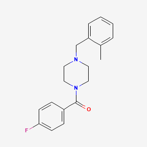 molecular formula C19H21FN2O B5779196 1-(4-fluorobenzoyl)-4-(2-methylbenzyl)piperazine 