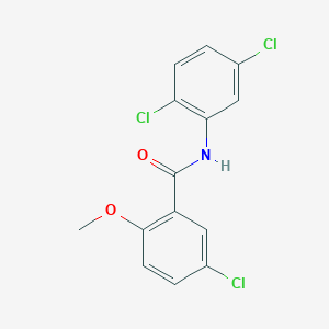 molecular formula C14H10Cl3NO2 B5779208 5-chloro-N-(2,5-dichlorophenyl)-2-methoxybenzamide 