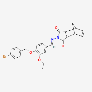 molecular formula C25H23BrN2O4 B5779212 4-({4-[(4-bromobenzyl)oxy]-3-ethoxybenzylidene}amino)-4-azatricyclo[5.2.1.0~2,6~]dec-8-ene-3,5-dione 