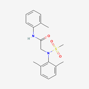 molecular formula C18H22N2O3S B5779228 N~2~-(2,6-dimethylphenyl)-N~1~-(2-methylphenyl)-N~2~-(methylsulfonyl)glycinamide 