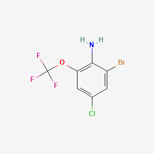 molecular formula C7H4BrClF3NO B577923 2-Bromo-4-chloro-6-(trifluoromethoxy)aniline CAS No. 1244949-24-3