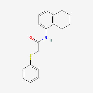 molecular formula C18H19NOS B5779235 2-(phenylthio)-N-(5,6,7,8-tetrahydro-1-naphthalenyl)acetamide 