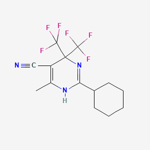 molecular formula C14H15F6N3 B5779241 2-cyclohexyl-6-methyl-4,4-bis(trifluoromethyl)-1,4-dihydro-5-pyrimidinecarbonitrile 