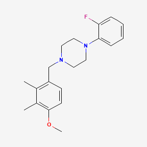 molecular formula C20H25FN2O B5779257 1-(2-fluorophenyl)-4-(4-methoxy-2,3-dimethylbenzyl)piperazine 