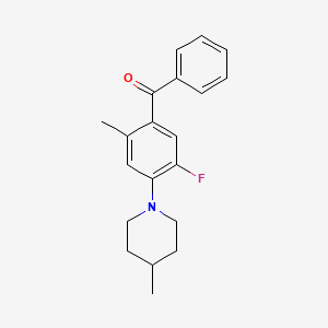 molecular formula C20H22FNO B5779267 [5-fluoro-2-methyl-4-(4-methyl-1-piperidinyl)phenyl](phenyl)methanone 