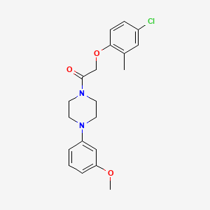 molecular formula C20H23ClN2O3 B5779268 1-[(4-chloro-2-methylphenoxy)acetyl]-4-(3-methoxyphenyl)piperazine 