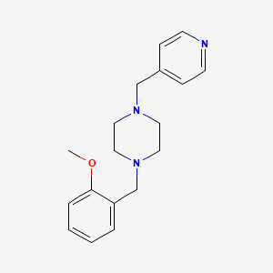 molecular formula C18H23N3O B5779275 1-(2-methoxybenzyl)-4-(4-pyridinylmethyl)piperazine 