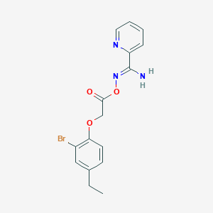 molecular formula C16H16BrN3O3 B5779282 N'-{[2-(2-bromo-4-ethylphenoxy)acetyl]oxy}-2-pyridinecarboximidamide 