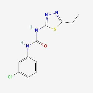 molecular formula C11H11ClN4OS B5779289 N-(3-chlorophenyl)-N'-(5-ethyl-1,3,4-thiadiazol-2-yl)urea 