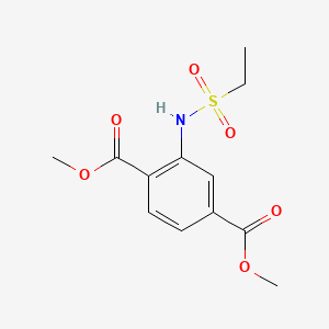 molecular formula C12H15NO6S B5779304 dimethyl 2-[(ethylsulfonyl)amino]terephthalate 