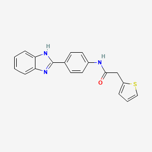 molecular formula C19H15N3OS B5779316 N-[4-(1H-benzimidazol-2-yl)phenyl]-2-(2-thienyl)acetamide 