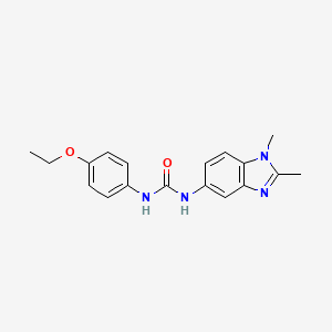 molecular formula C18H20N4O2 B5779330 N-(1,2-dimethyl-1H-benzimidazol-5-yl)-N'-(4-ethoxyphenyl)urea 