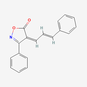 molecular formula C18H13NO2 B5779337 3-phenyl-4-(3-phenyl-2-propen-1-ylidene)-5(4H)-isoxazolone 